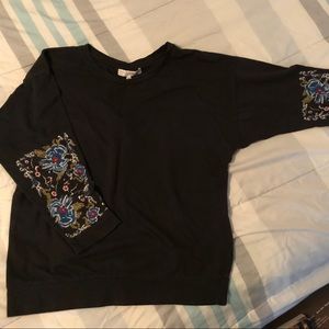 Black Zara sweater with detailed arms